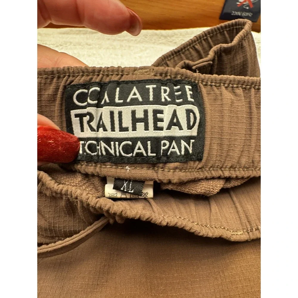 Coalatree Trailhead Pants Unisex size Xl Brown Stretch Outdoor rip stop EUC